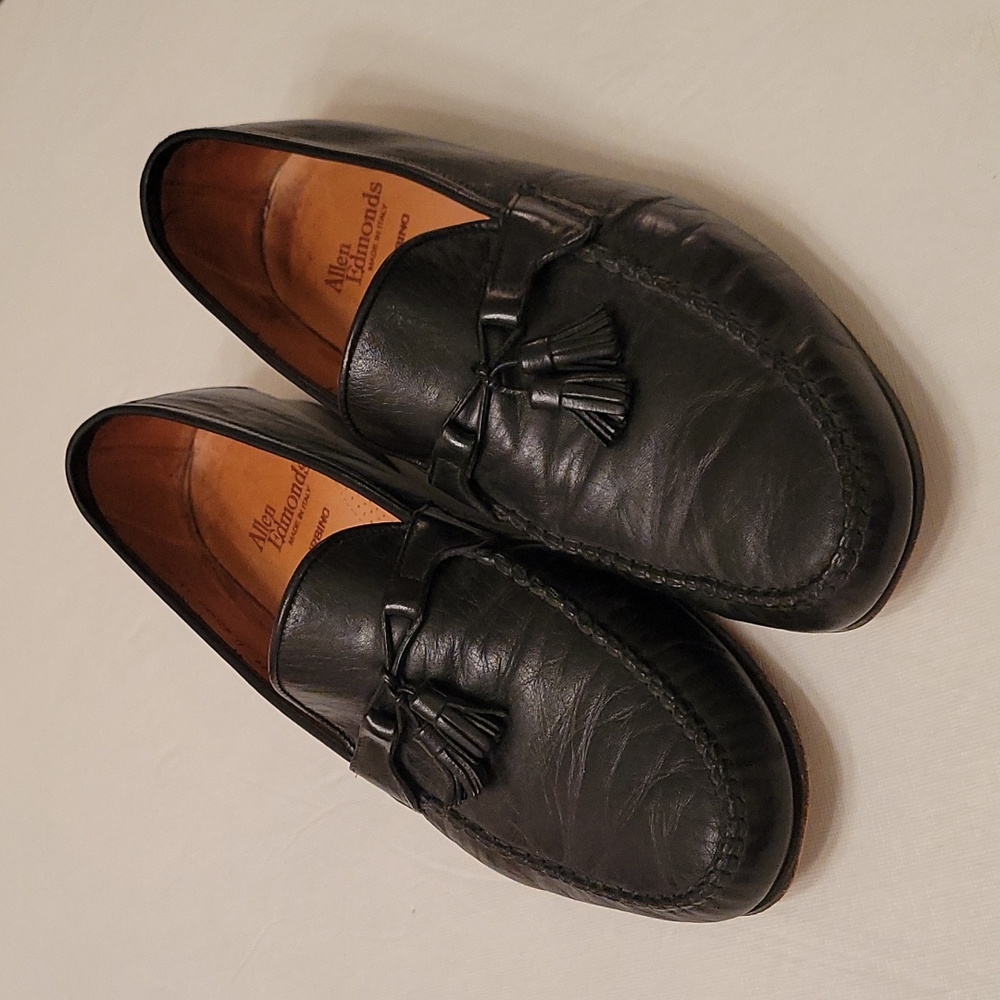 Allen Edmonds Urbino Black Tassel Loafers